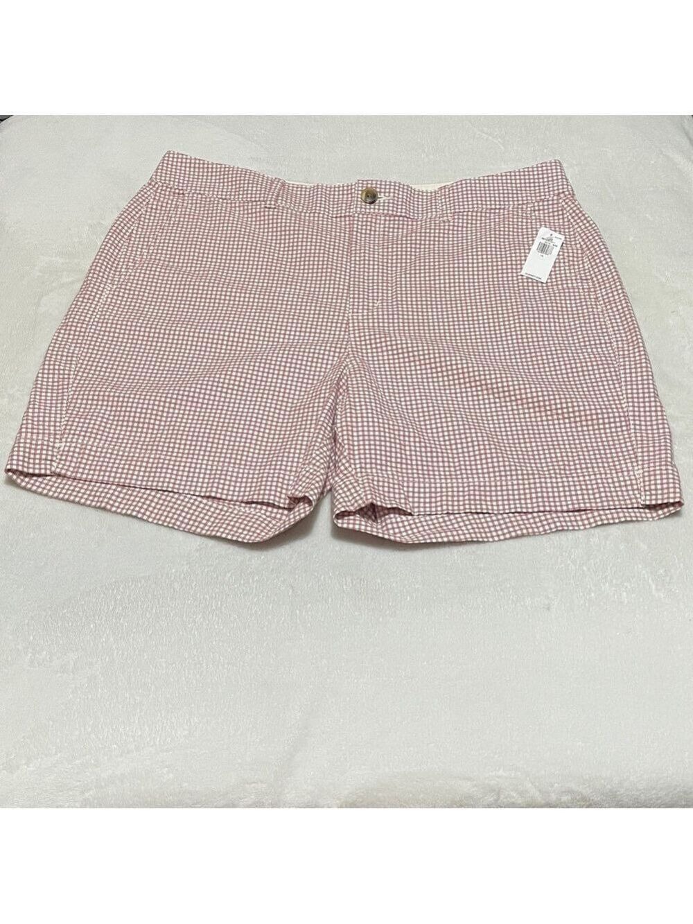 Old Navy Pink Gingham High-Rise Women’s Shorts Sz 14